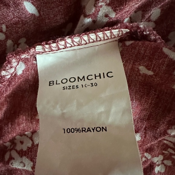 BloomChic Red and White Tiered Maxi Sundress - Picture 5 of 6